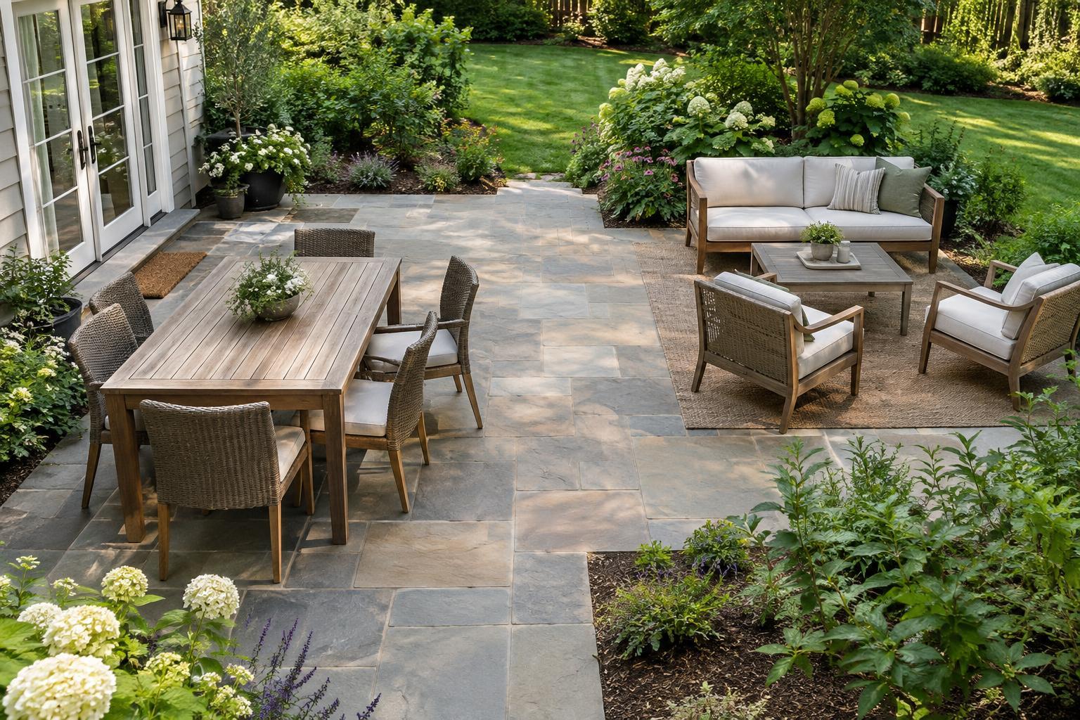 How to Size a Patio for Dining, Lounging, and Moving Around