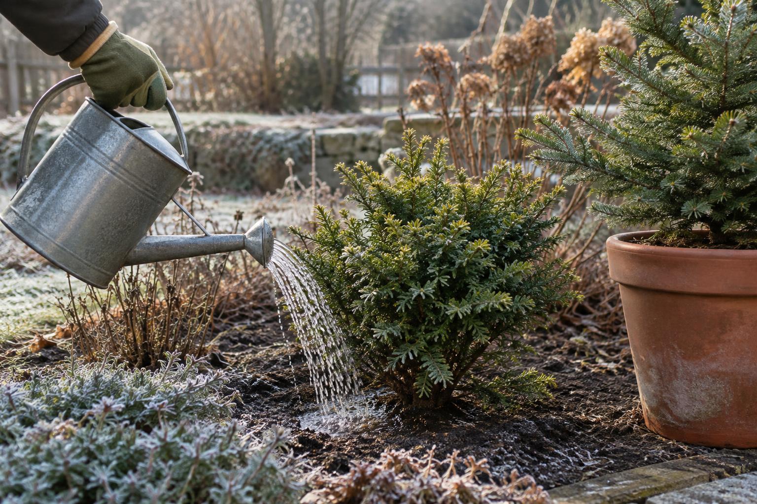 When and How to Water Evergreens During a Dry Winter